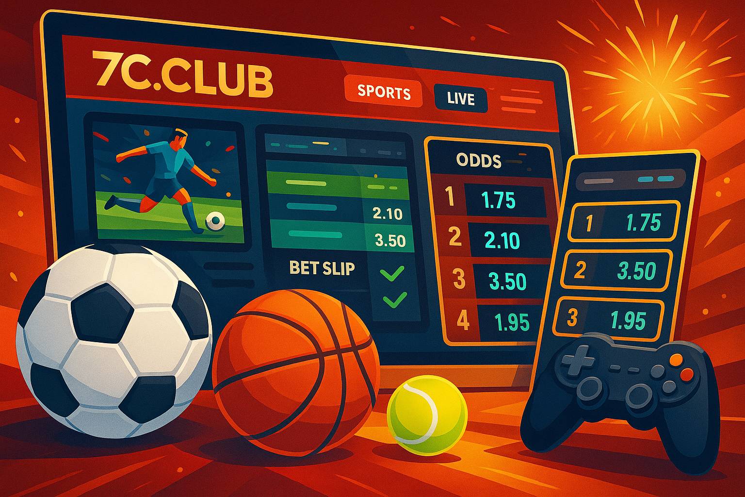 Apostas esportivas no cassino online 7C.CLUB